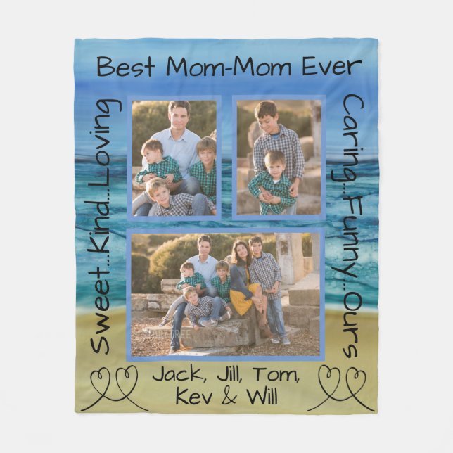 Manta Polar Fleece Blanket "Beach Please" Photo Blanket (Anverso)