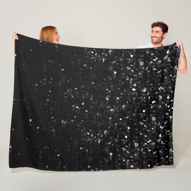 Manta Polar Fleece Blanket Black Crystal Bling Strass (In situ)