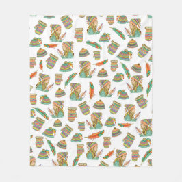 Manta Polar Fleece Blanket Boho Gorra Chica