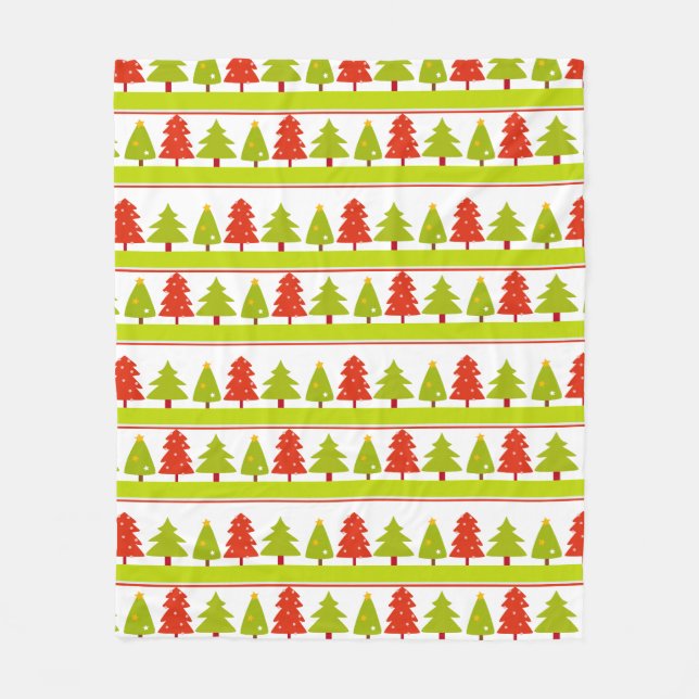 Manta Polar Fleece Blanket Christmas Tree diseños (Anverso)