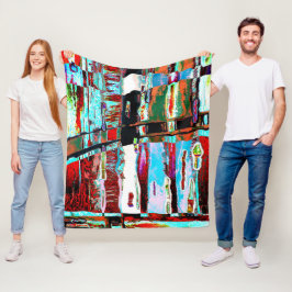 Manta Polar Fleece Blanket Collapse Reflection Abstract Design