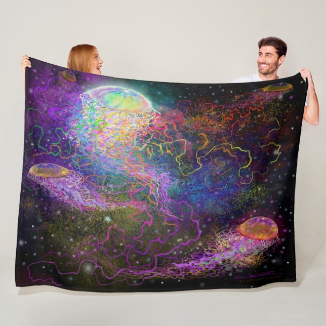Manta Polar Fleece Blanket Cosmic Celebration (In situ)