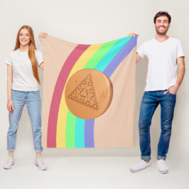 Manta Polar Fleece Blanket Dalgona Vista lateral múltiple Triá