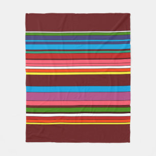 Manta Polar Fleece Blanket de arte folclórico polaco rayado