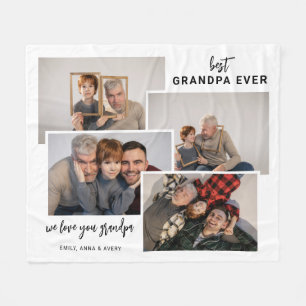 Manta Polar Fleece Blanket de foto de 4 mosaicos personalizada