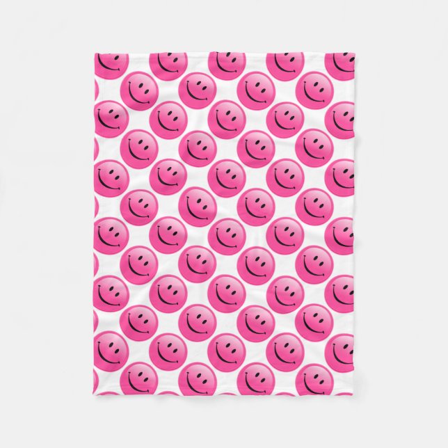 Manta Polar Fleece Blanket/Emoticons-Caras sonrientes (Anverso)