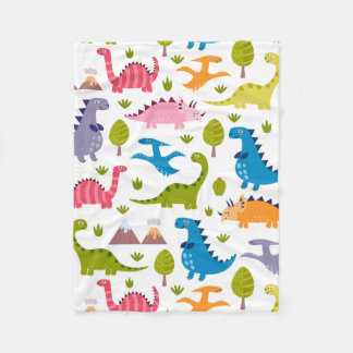 Manta Polar Fleece Blanket - Fiesta Dino