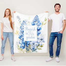 Manta Polar Fleece Blanket florece en su Bluebonnet jardín