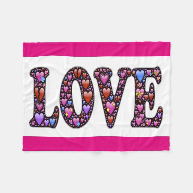 Manta Polar Fleece Blanket/Love (Frente (Horizontal))
