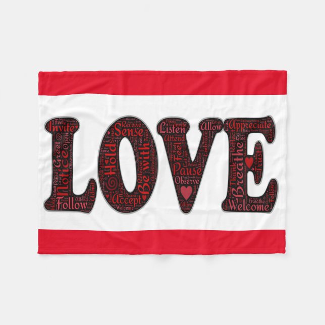 Manta Polar Fleece Blanket/Love (Frente (Horizontal))