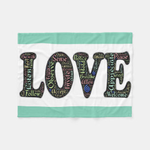 Manta Polar Fleece Blanket/Love