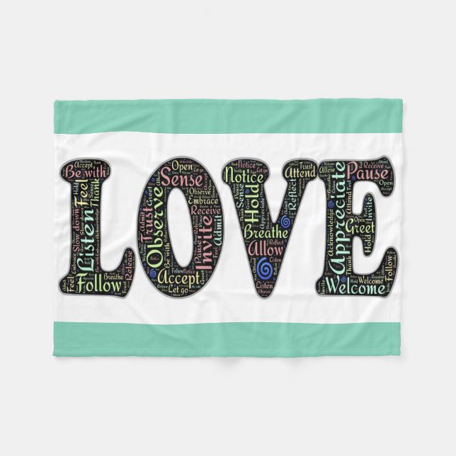 Manta Polar Fleece Blanket/Love (Frente (Horizontal))