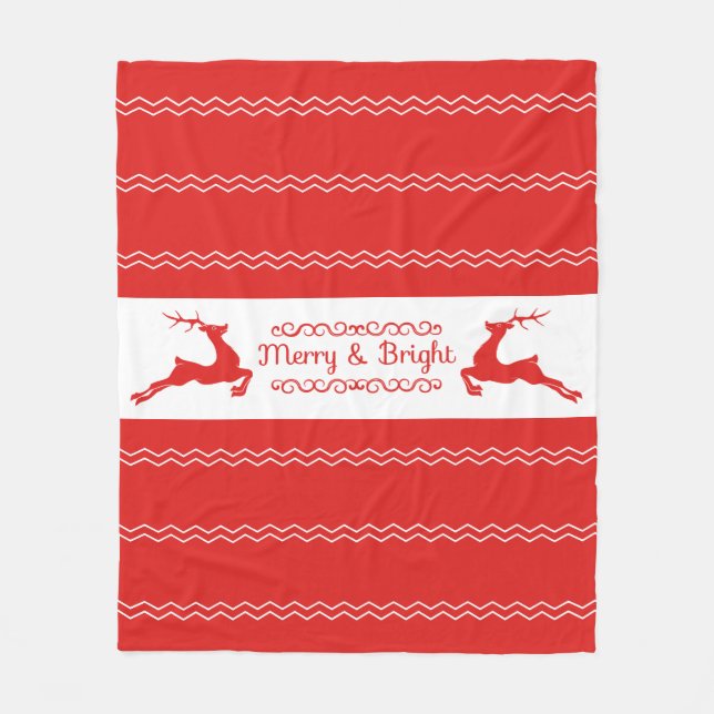 Manta Polar Fleece Blanket Navidades de Woodland (Anverso)