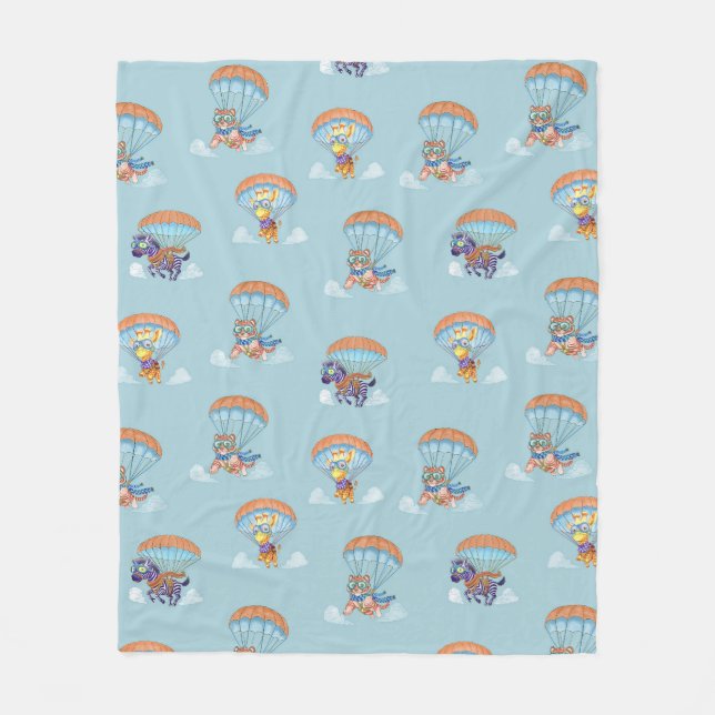 Manta Polar Fleece Blanket Parachute Zoo (Anverso)