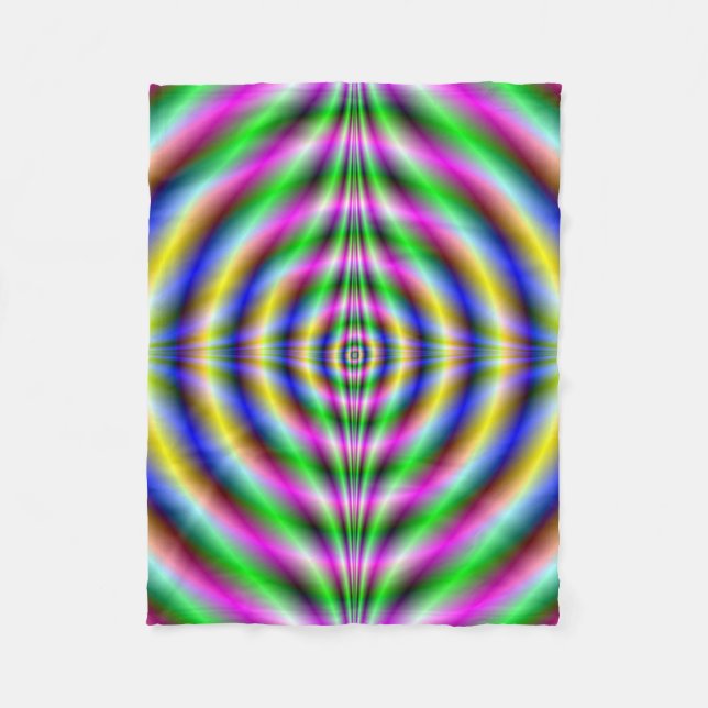 Manta Polar Fleece Blanket Psychedelic Neon Eye (Anverso)