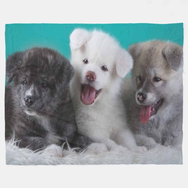 Manta Polar Fleece Blanket/Puppies (Frente (Horizontal))