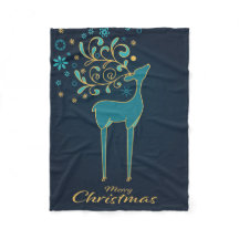 Fleece Blanket | Renos | Feliz Navidad