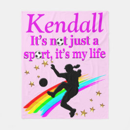 MANTA POLAR FLEECE BLANKET, UN CHICA DE FÚTBOL PERSONALIZADO Y