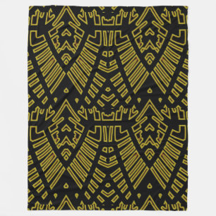 Manta Polar Fleece Blanket, Un diseño clásico negro y amarillo