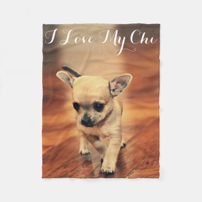 Manta Polar Fleece Blankets I Love My Chi (Anverso)