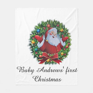 Manta Polar Fleece Blankets Put your baby's name Here