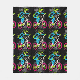 Manta Polar Fleece Bmx Personalizada - Graffiti De Bicicletas 