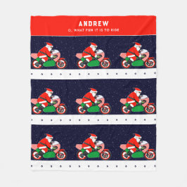 Manta Polar Fleece de regalo de vacaciones en motocicleta pers