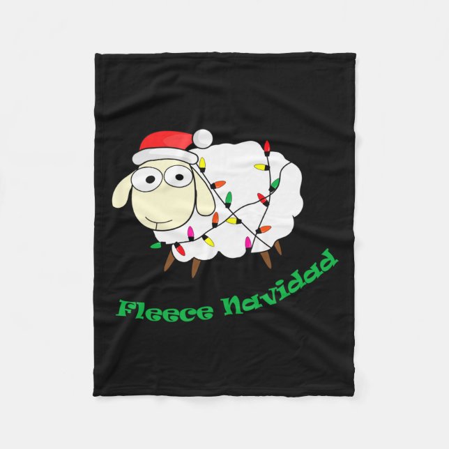Manta Polar Fleece Navidad - Christmas Sheep Long Sleeve  (Anverso)