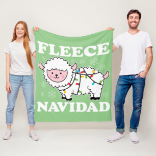 Manta Polar Fleece Navidad Feliz Navidad Kawaii Sheep