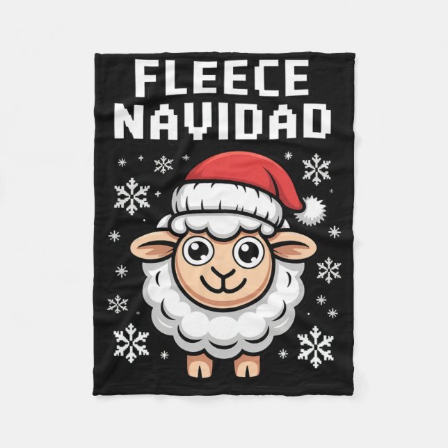 Manta Polar Fleece Navidad Navidades de oveja fea (Anverso)