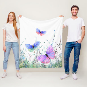 Manta Polar Fleece Spring Joy Fleece Blanket Butterflies Volan