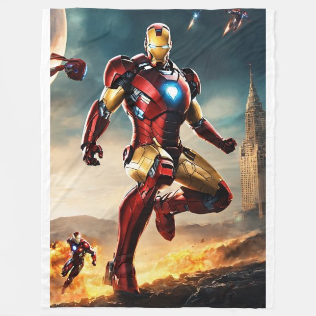 Manta Polar Fleece Superheroína Ironman: Fleece Blanket (Anverso)