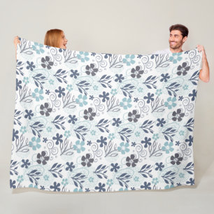 Manta Polar Fleecedecke mit floralem Muster