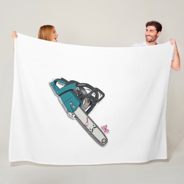 Manta Polar Fleecedecke mit Kettensägen-Desig (In situ)