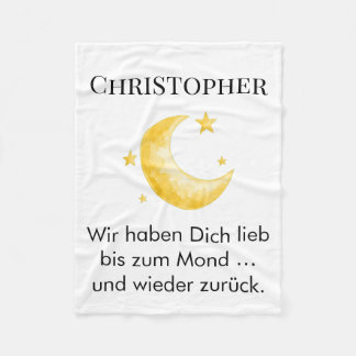 Manta Polar Fleecedecke mit Name individuell