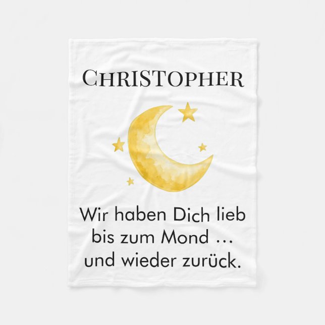 Manta Polar Fleecedecke mit Name individuell (Anverso)
