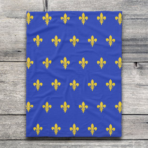 Manta Polar Fleur de Lis en Royal Blue Blanket