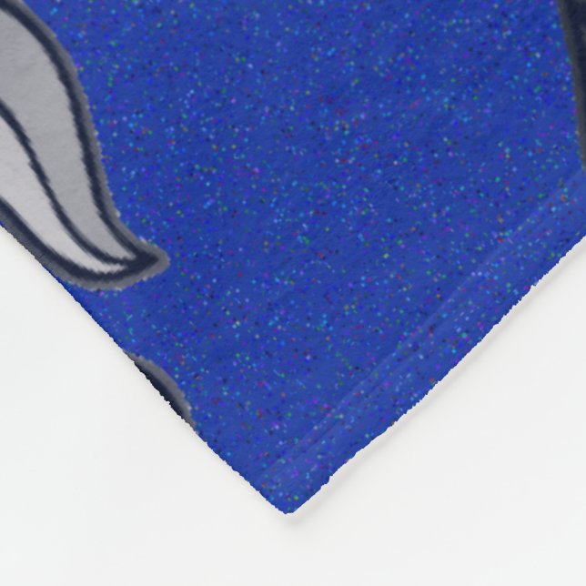 Manta Polar Fleur de lis Silver y Blue (Esquina)