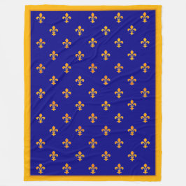 Manta Polar Fleurs de oro de Francia en cartel azur