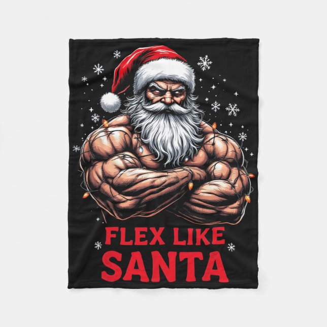 Manta Polar Flex Como Santa Claus Navidades De Construcción De (Anverso)