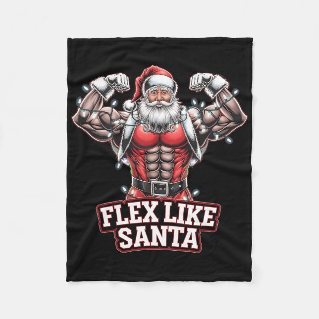 Manta Polar Flex Como Santa Claus Navidades De Construcción De (Anverso)