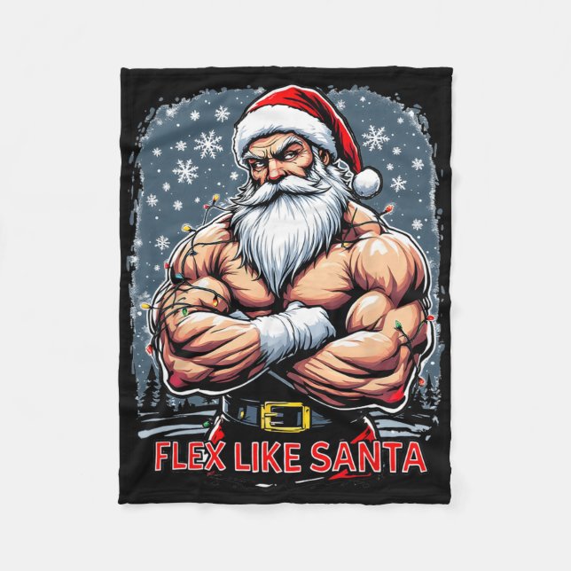 Manta Polar Flex Como Santa Claus Navidades De Construcción De (Anverso)