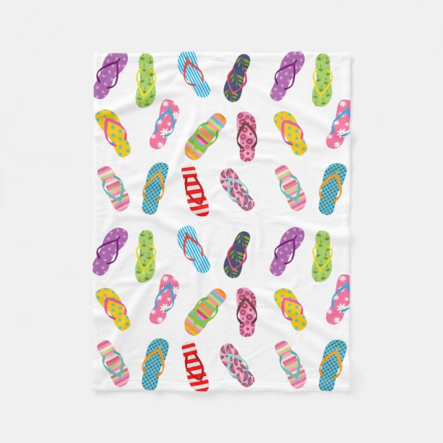 Manta Polar Flip Flop Pattern | Cualquier color de fondo (Anverso)
