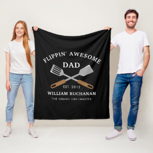 Manta Polar Flippin Impresionante Padre BBQ Personalizado
