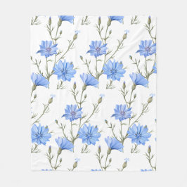 Manta Polar Flor achicoria salvaje acuarela