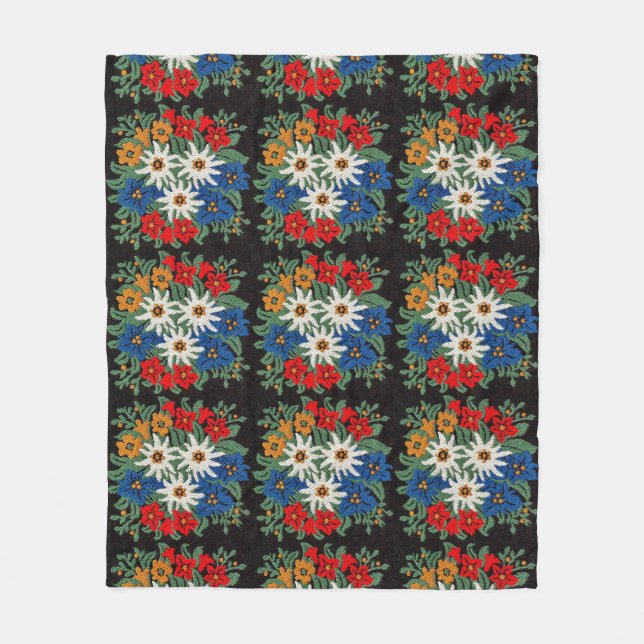 Manta Polar Flor alpina suiza Edelweiss (Anverso)