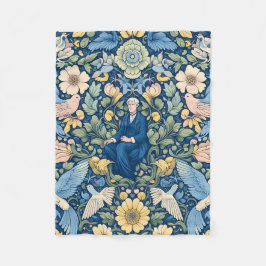 Manta Polar Flor arte Morris