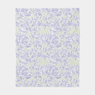 Manta Polar Flor de Agapanthus Lavanda Verde Salvia