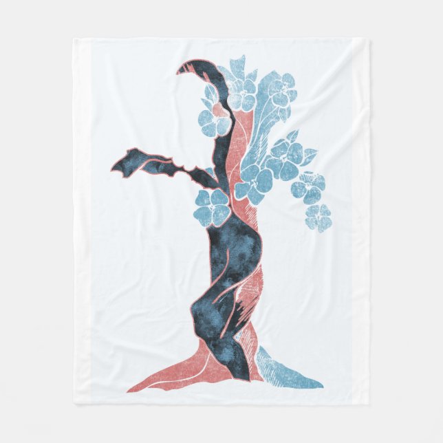 Manta Polar Flor de árbol (Anverso)