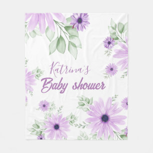 Manta Polar Flor de Baby Shower de color rosa romántico